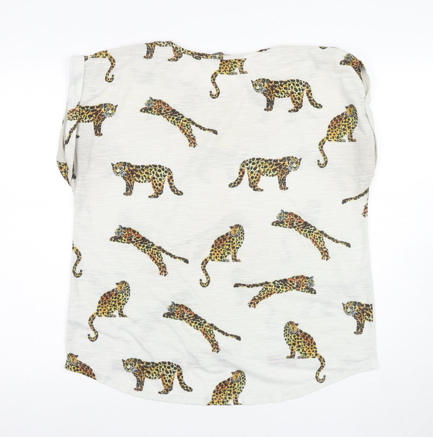 Apricot Women's White Animal Print Sleeveless T-Shirt XL