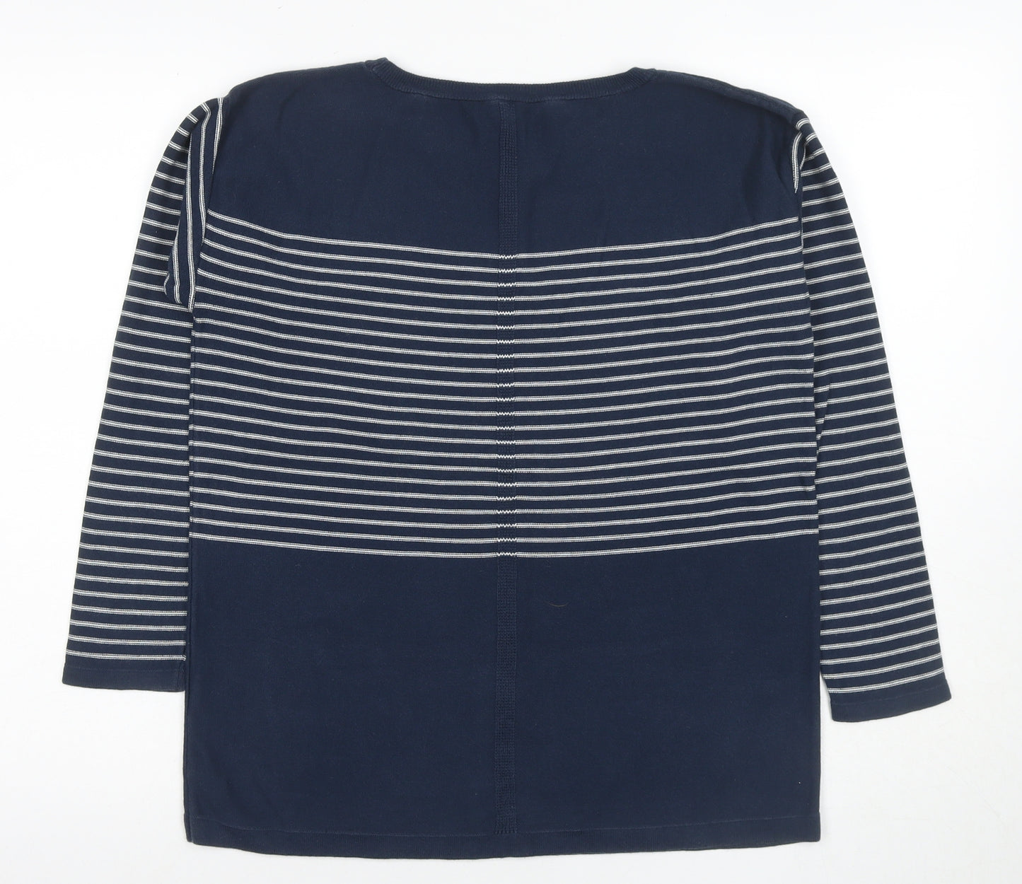 Crew Clothing Women's Blue Striped Pullover Jumper Size 8