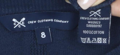 Crew Clothing Women's Blue Striped Pullover Jumper Size 8