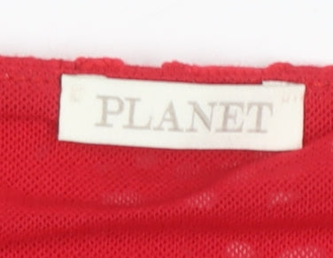 Planet Women's Red Camisole Lace T-Shirt, Size M