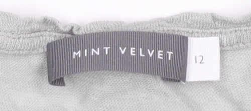 Mint Velvet Women's Grey Linen Scoop Neck T-Shirt