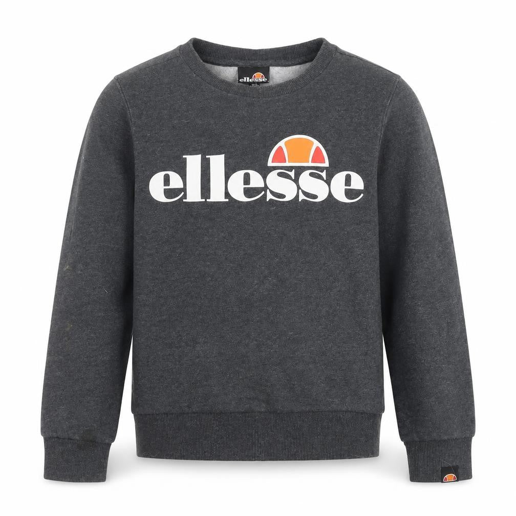 Front view of Ellesse Grey girls’ pullover sweatshirt 8-9 years