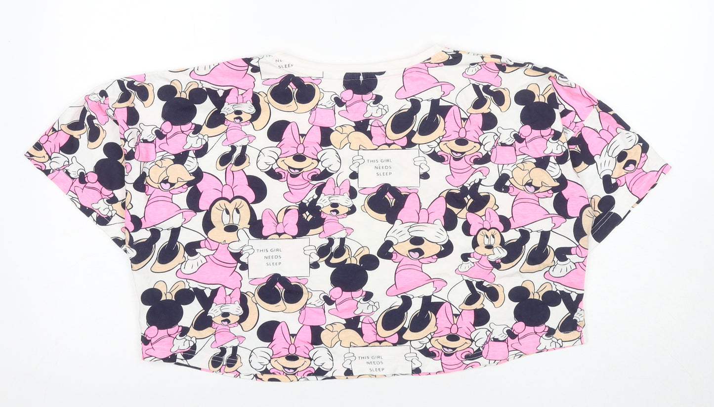 Disney Women's Pink Minnie Mouse Pyjama Top M