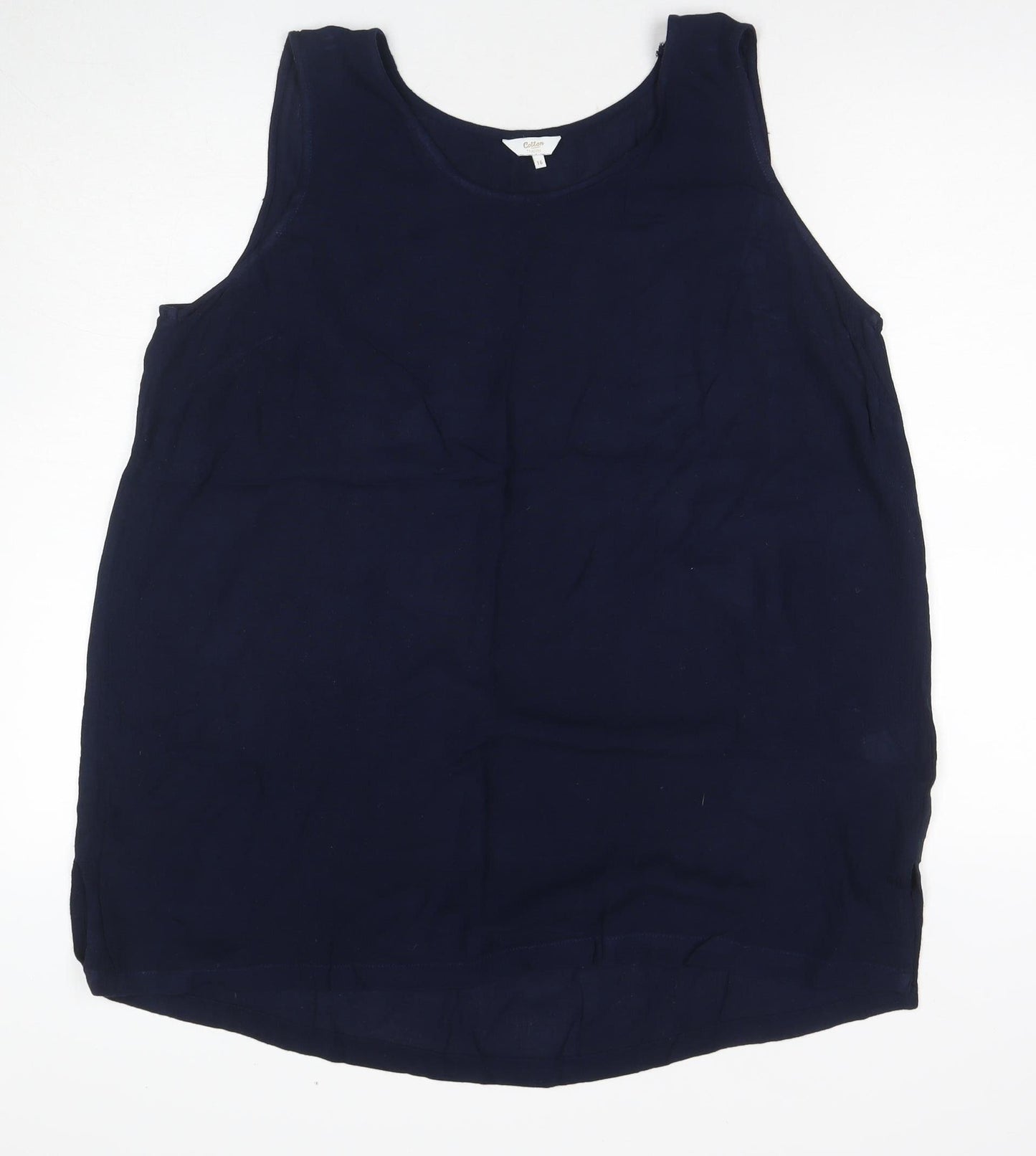 Coton Traders Women Blue Sleeveless Tank Top