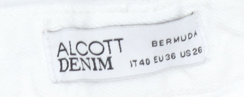 Alcott Women's White Bermuda Denim Shorts - Size 8