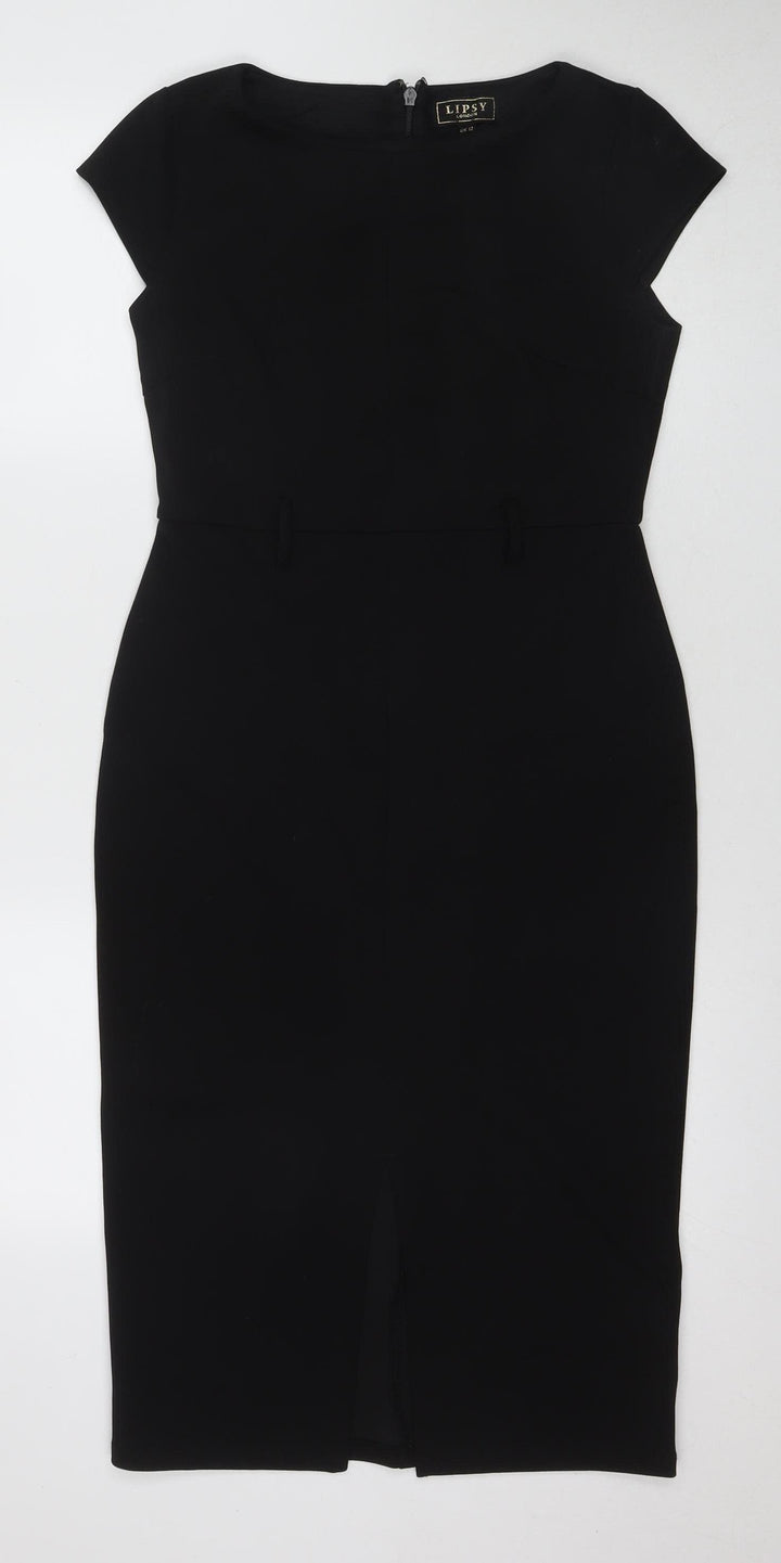 Lipsy Women's Black Sheath Dress 12