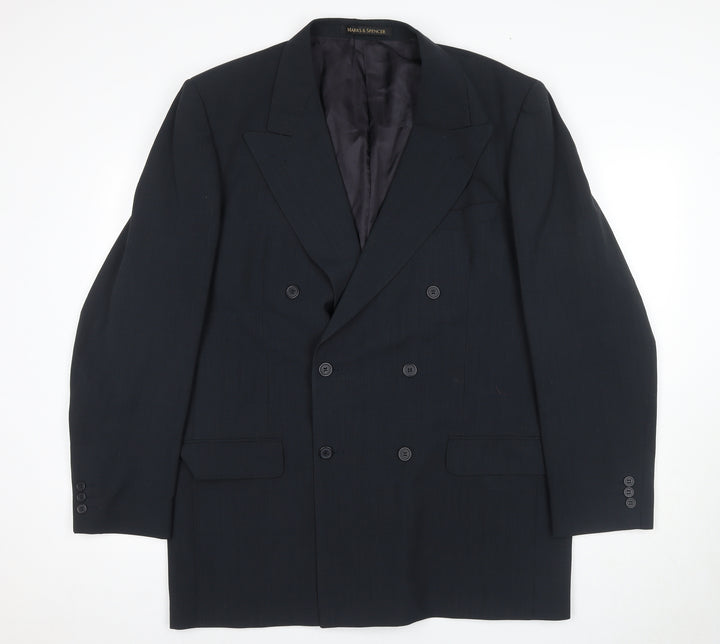 Marks and Spencer Men's Blue Suit Jacket 44L Long