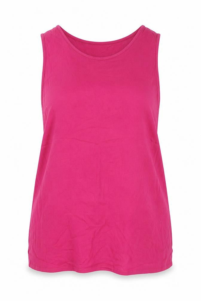 Front view of Caslon Women's Pink Basic Tank Top, size 16