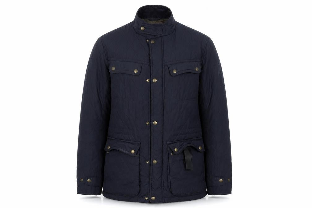 Front view of Blue Harbour Men's Black Quilted Jacket M - Stylish & Practical