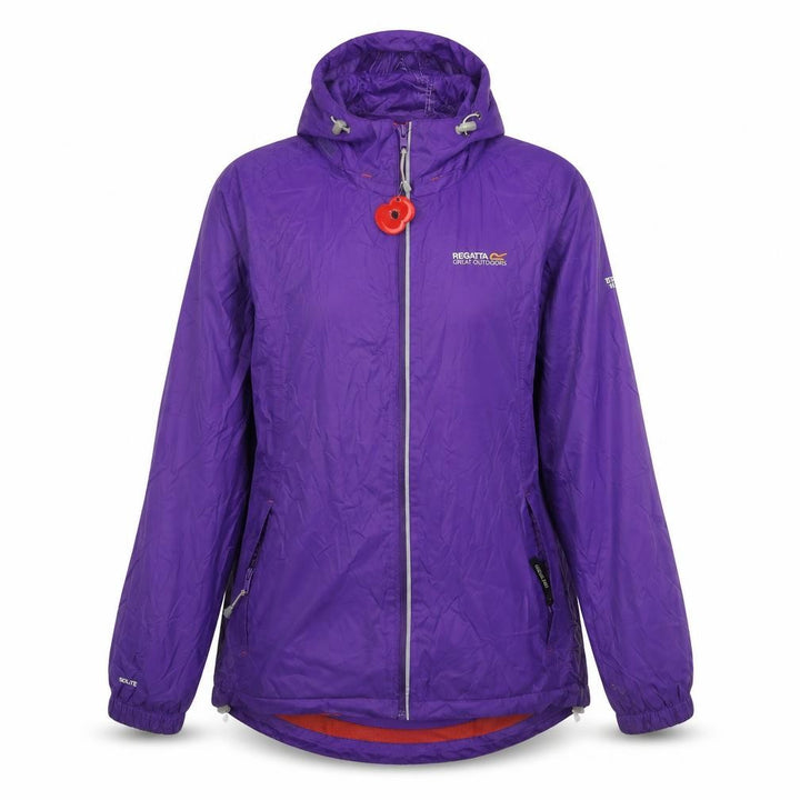 Regatta Women's Purple Waterproof Hooded Rain Jacket 14
