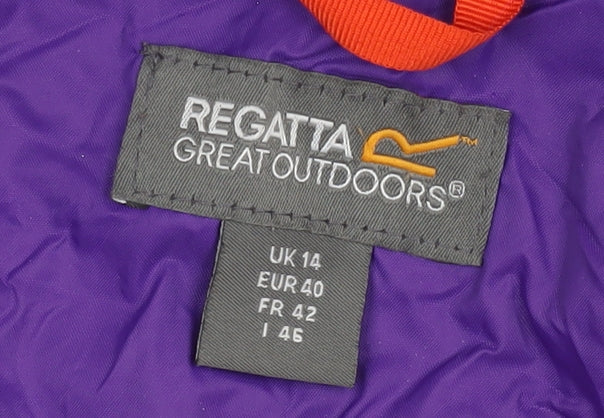 Regatta Women's Purple Waterproof Hooded Rain Jacket 14