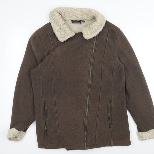 Craghoppers Women's Brown Fleece Motorcycle Jacket UK 20