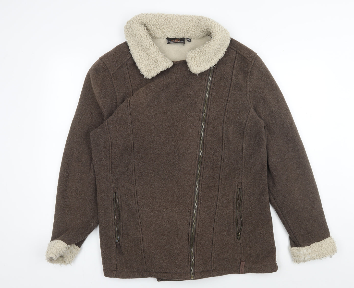 Craghoppers Women's Brown Fleece Motorcycle Jacket UK 20