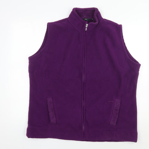 Isle Essentials Women's Purple Fleece Waistcoat XL
