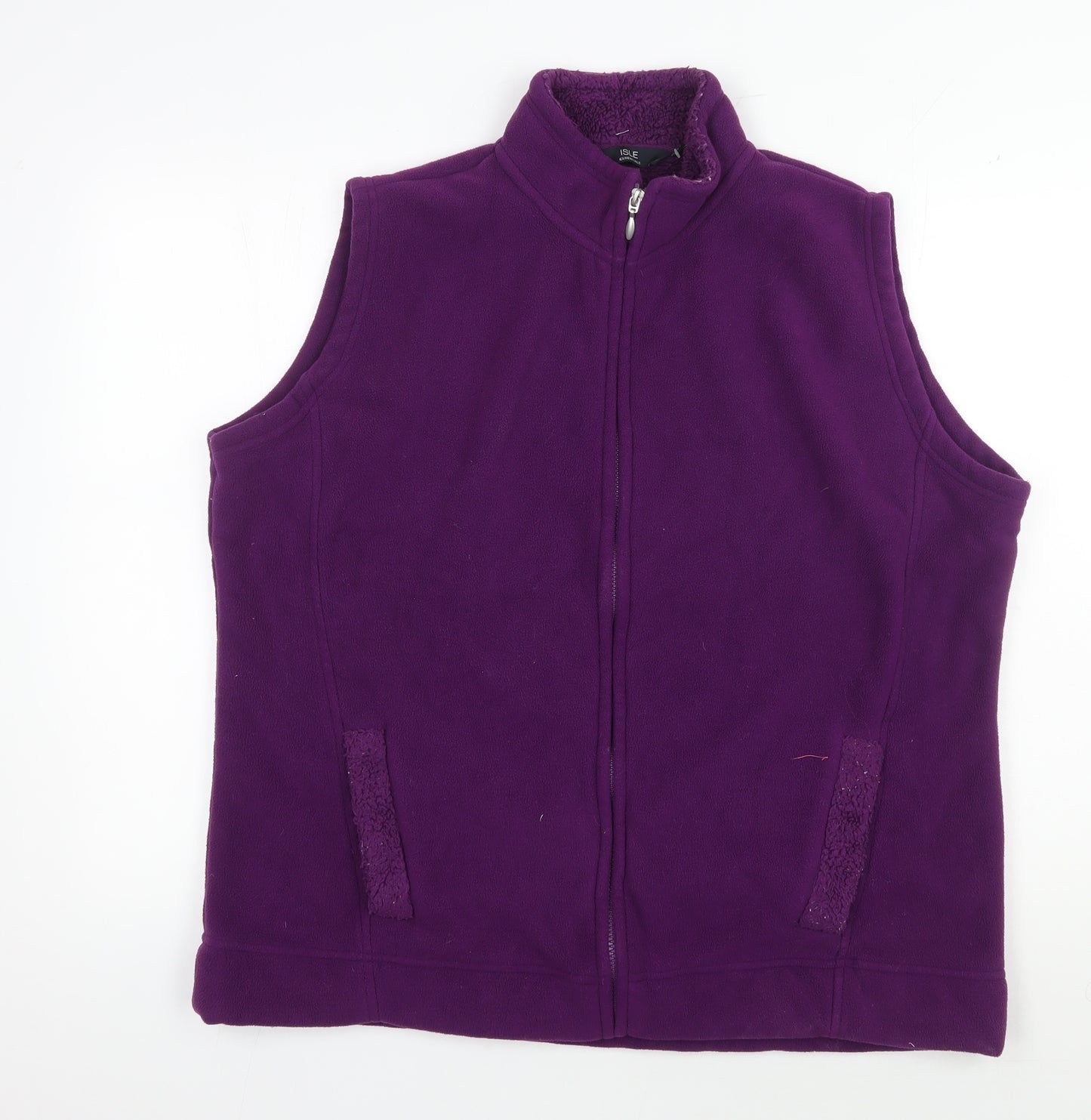 Isle Essentials Women's Purple Fleece Waistcoat XL