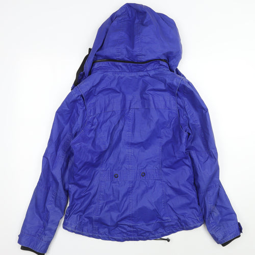 Next Women's Blue Hooded Jacket Size 12 - Casual Mid-Length