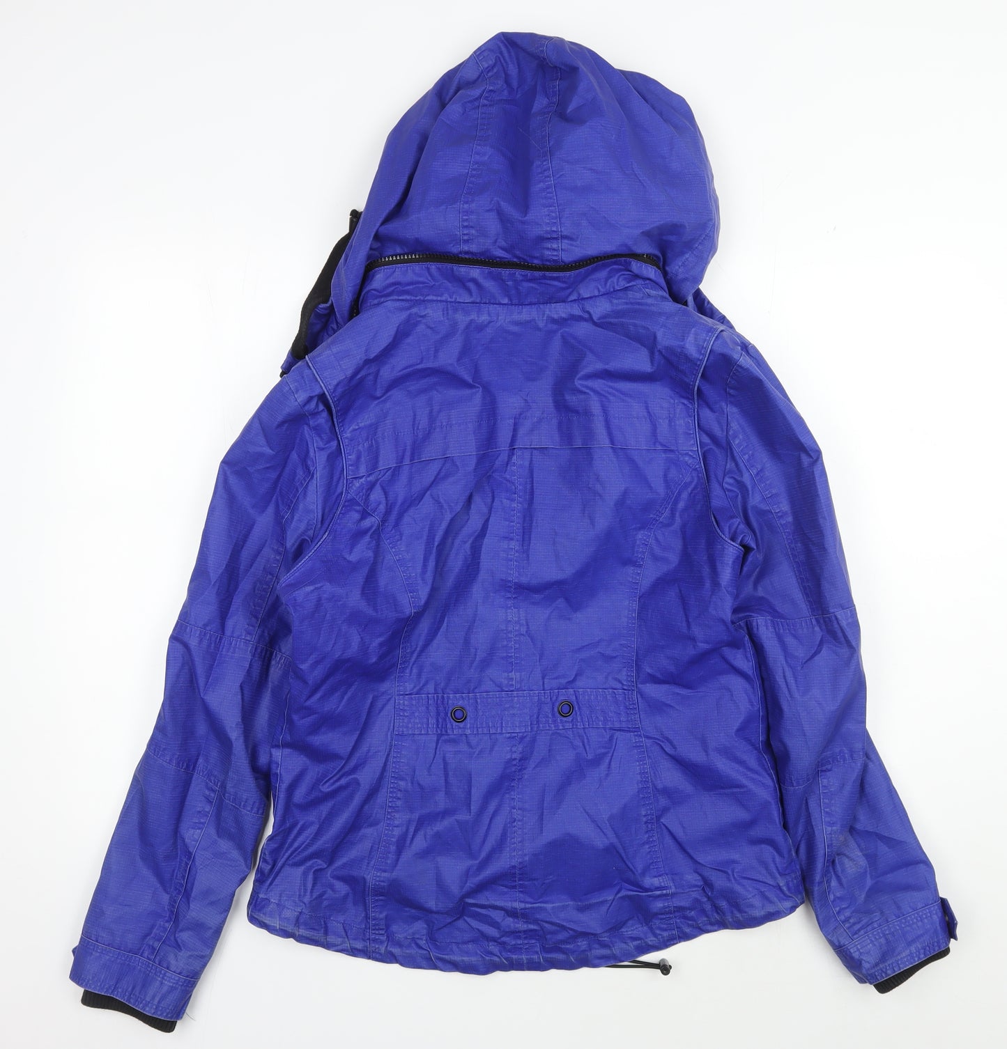 Next Women's Blue Hooded Jacket Size 12 - Casual Mid-Length