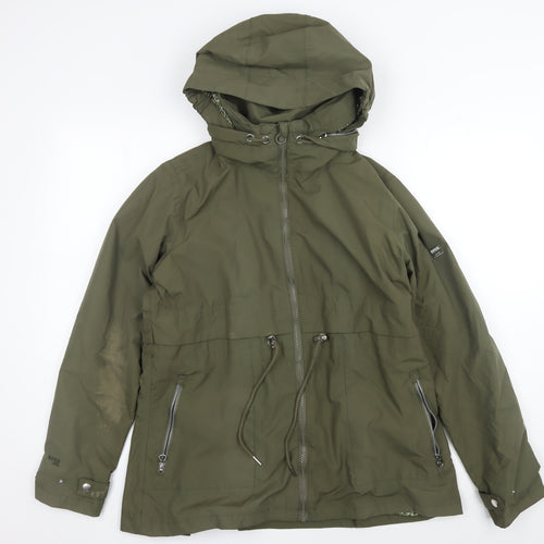 Regatta Women's Green Parka Jacket Size 14 Waterproof