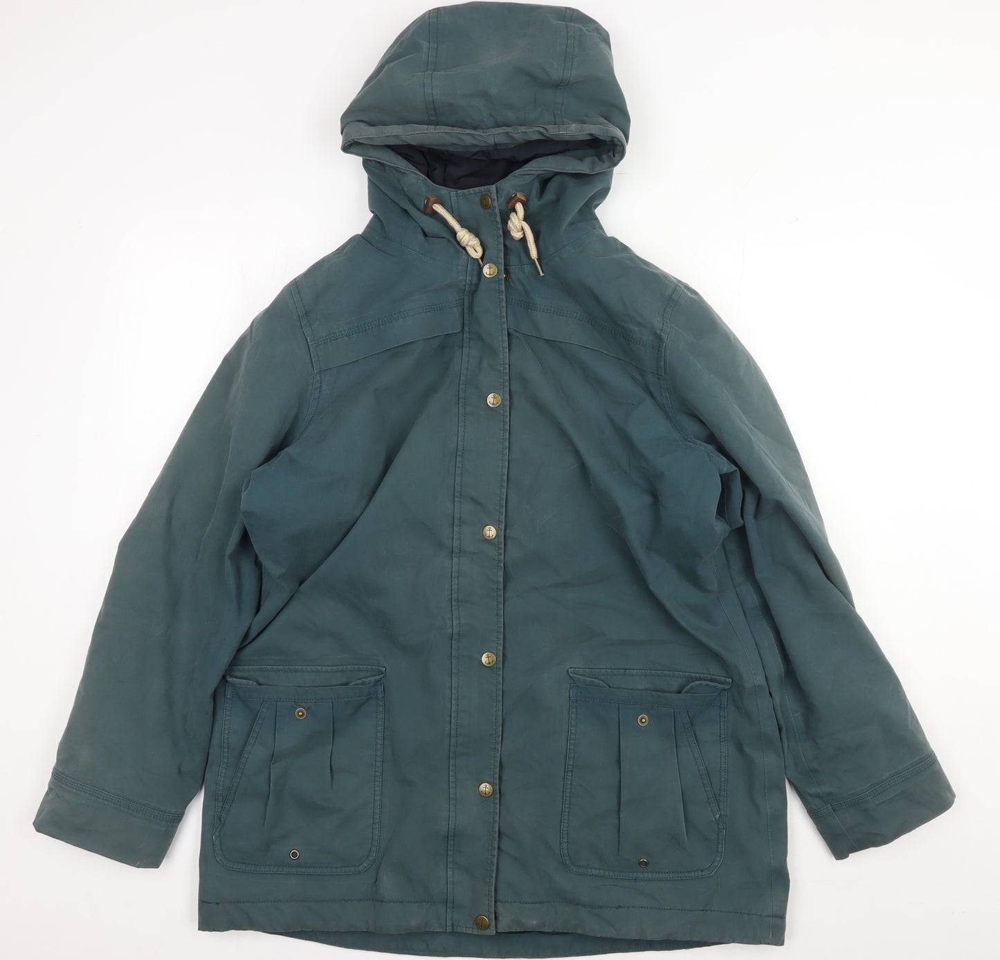 Women's Green Waterproof Seasalt Anorak Coat, Size 16