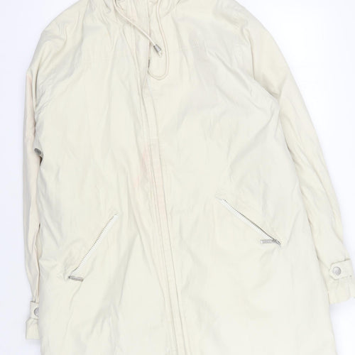 Per Una Women's Ivory Parka Coat Size 10