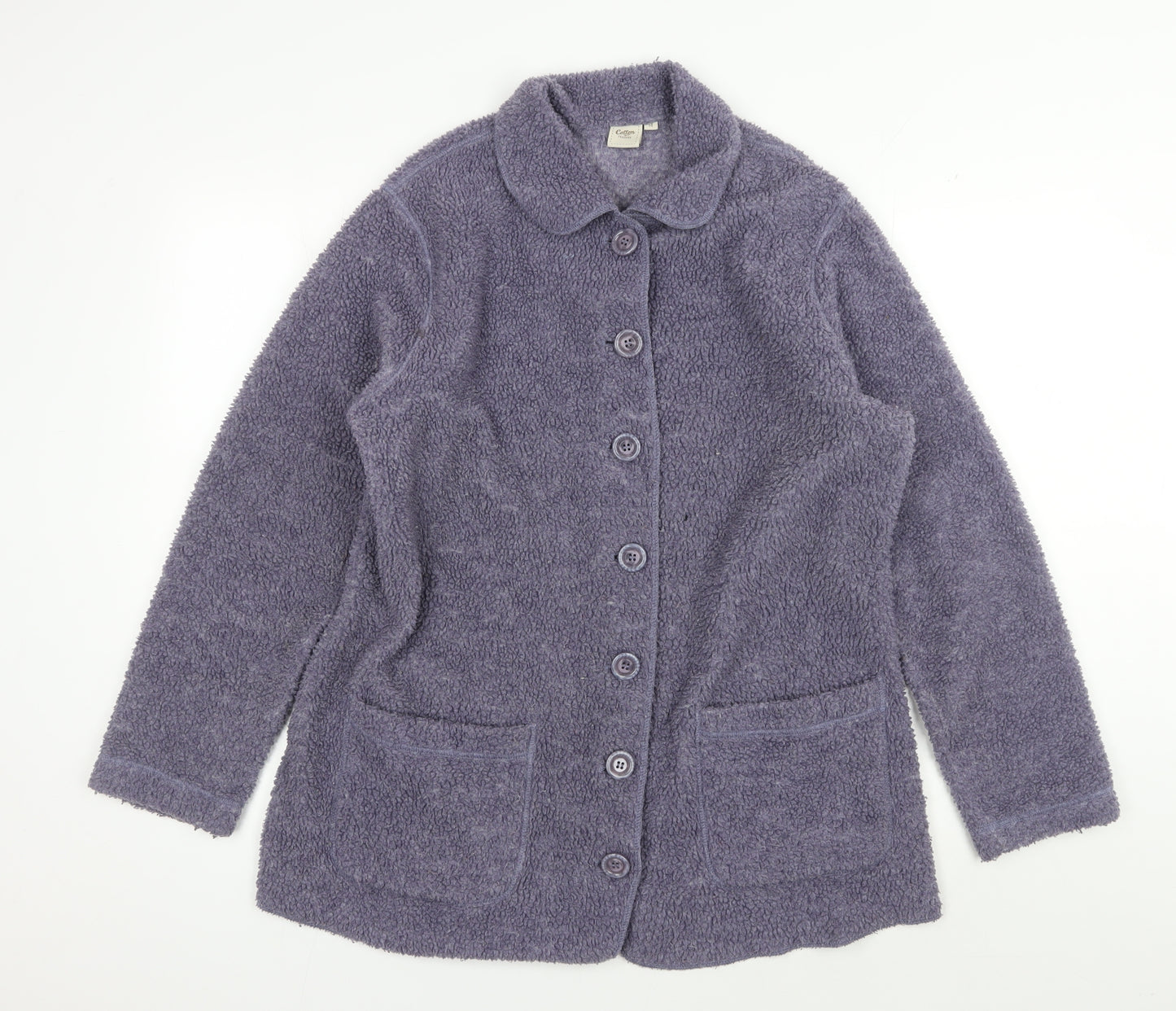 Cotton Traders Women's Purple Button Jacket Size 14