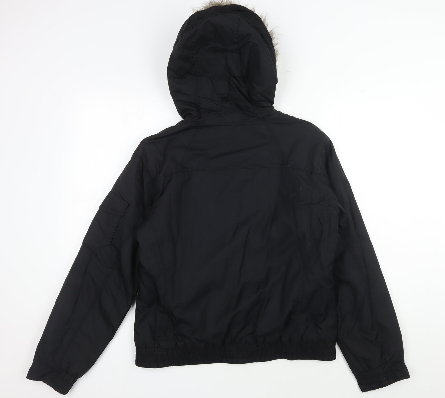 Columbia Women's Black Parka Jacket with Fur Trim Hood M