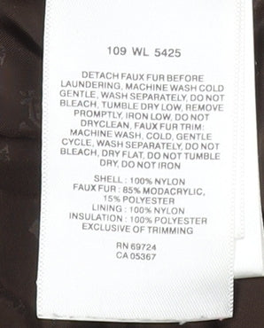 Columbia Women's Black Parka Jacket with Fur Trim Hood M
