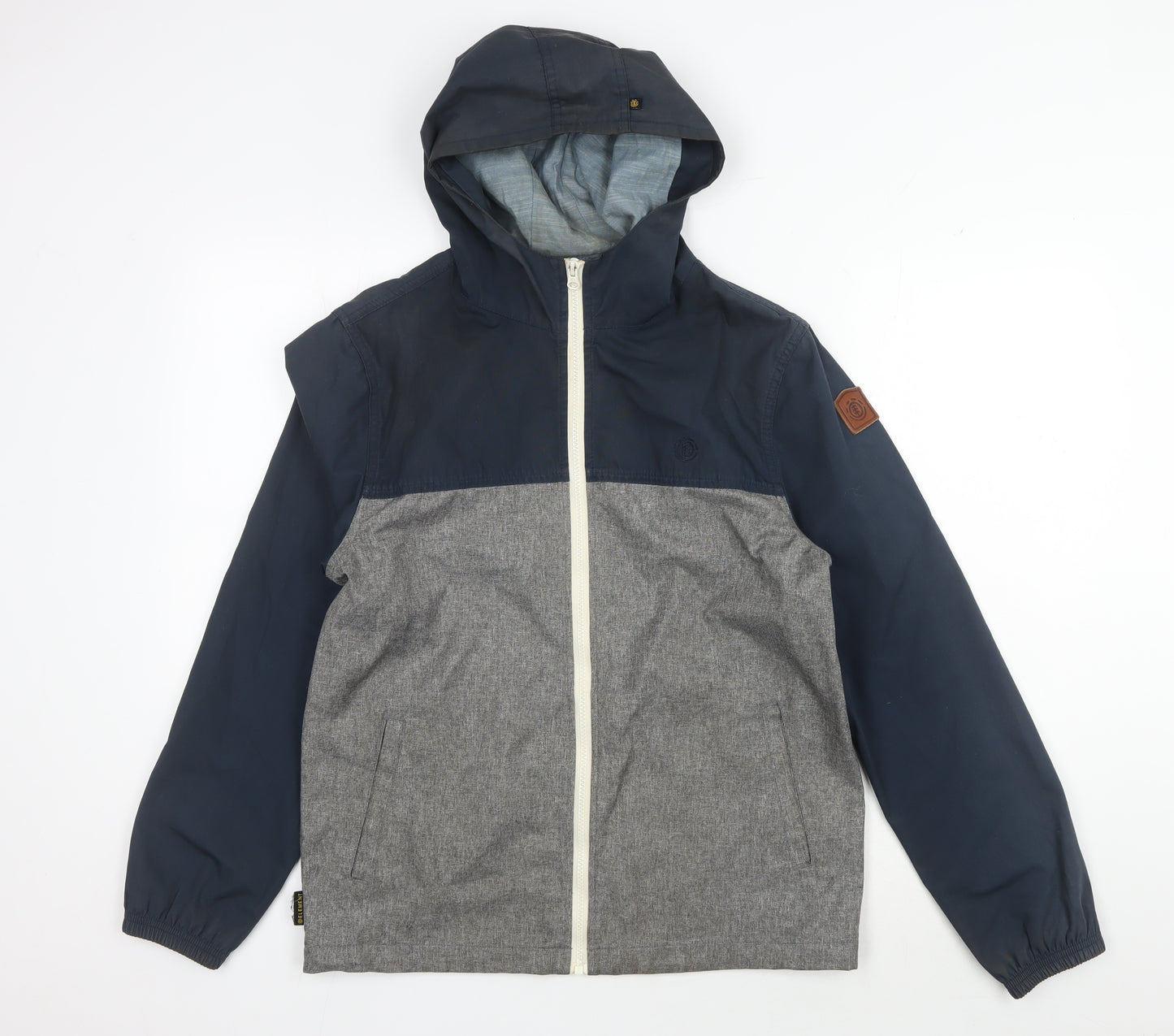 Element Women's Blue Grey Basic Hooded Jacket, Size 16, Casual