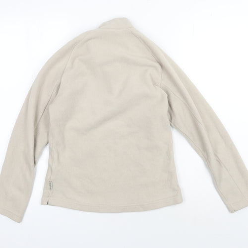 Quechua Women's Beige Henley Fleece Sweatshirt, Size 12