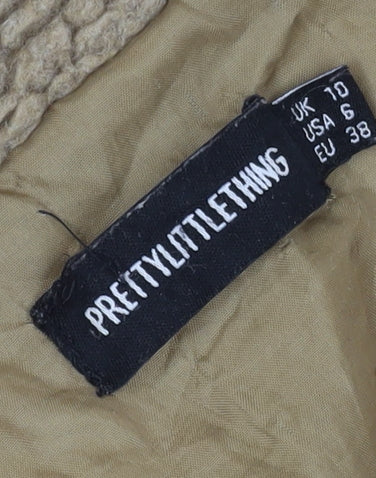 PrettyLittleThing Women's Beige Pea Coat Size 10