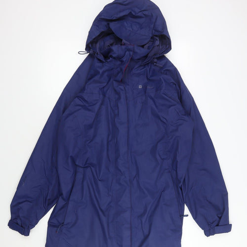 Mountain Warehouse Women's Blue Hooded Parka Jacket Size 16