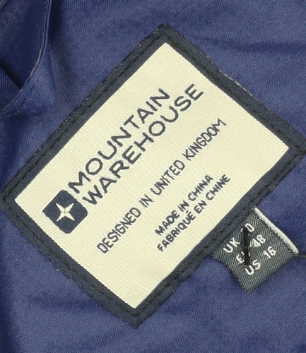 Mountain Warehouse Women's Blue Hooded Parka Jacket Size 16