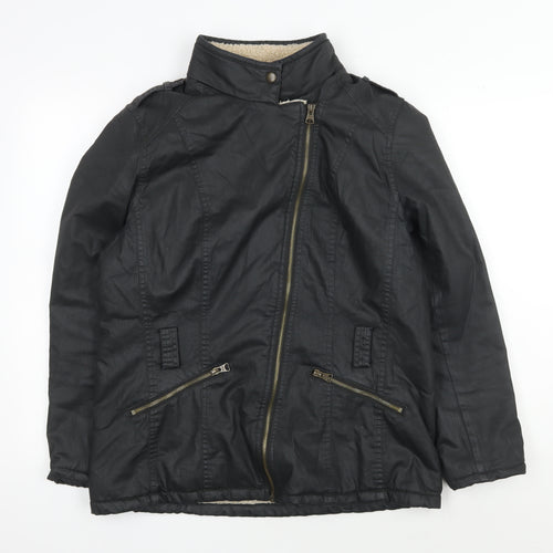 Marks and Spencer Women's Black Motorcycle Jacket Size 14