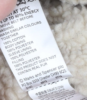 Marks and Spencer Women's Black Motorcycle Jacket Size 14