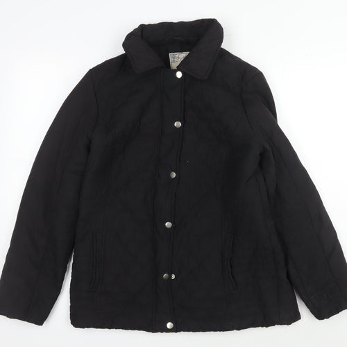 M&Co Women's Black Quilted Jacket Size 14