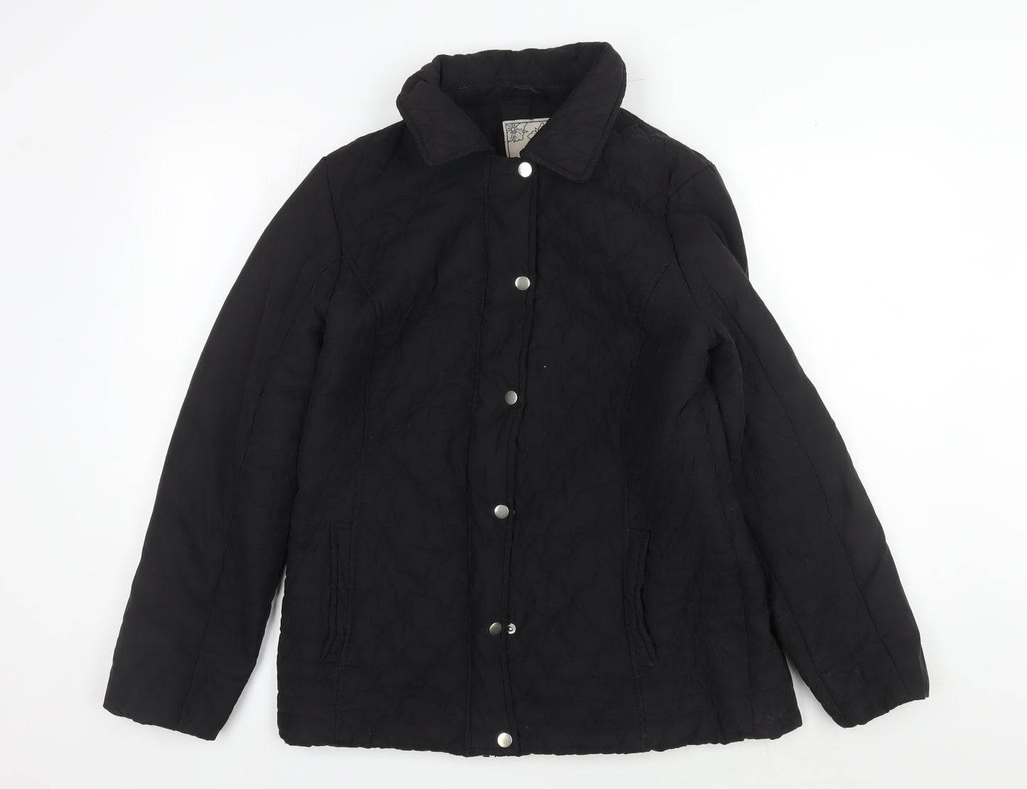 M&Co Women's Black Quilted Jacket Size 14