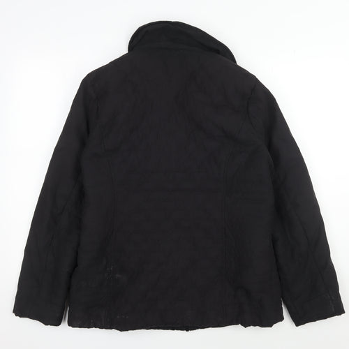 M&Co Women's Black Quilted Jacket Size 14