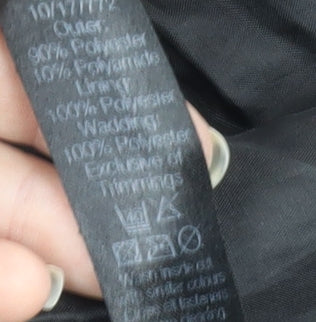 M&Co Women's Black Quilted Jacket Size 14