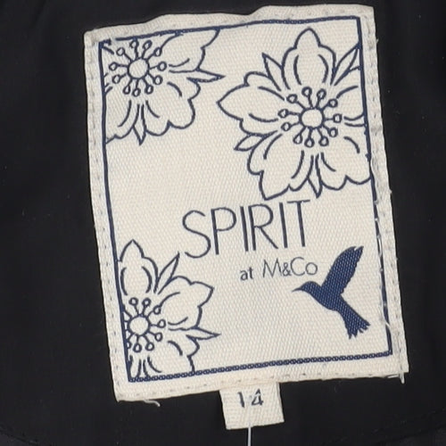 M&Co Women's Black Quilted Jacket Size 14