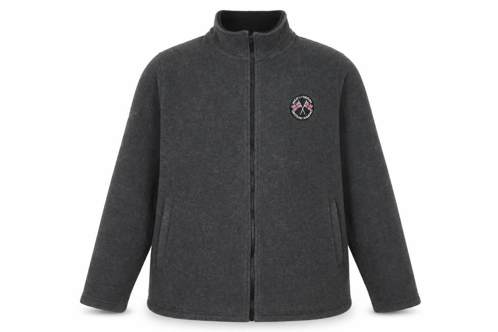 Front view of Cotton Traders Men's Grey Full Zip Jacket L
