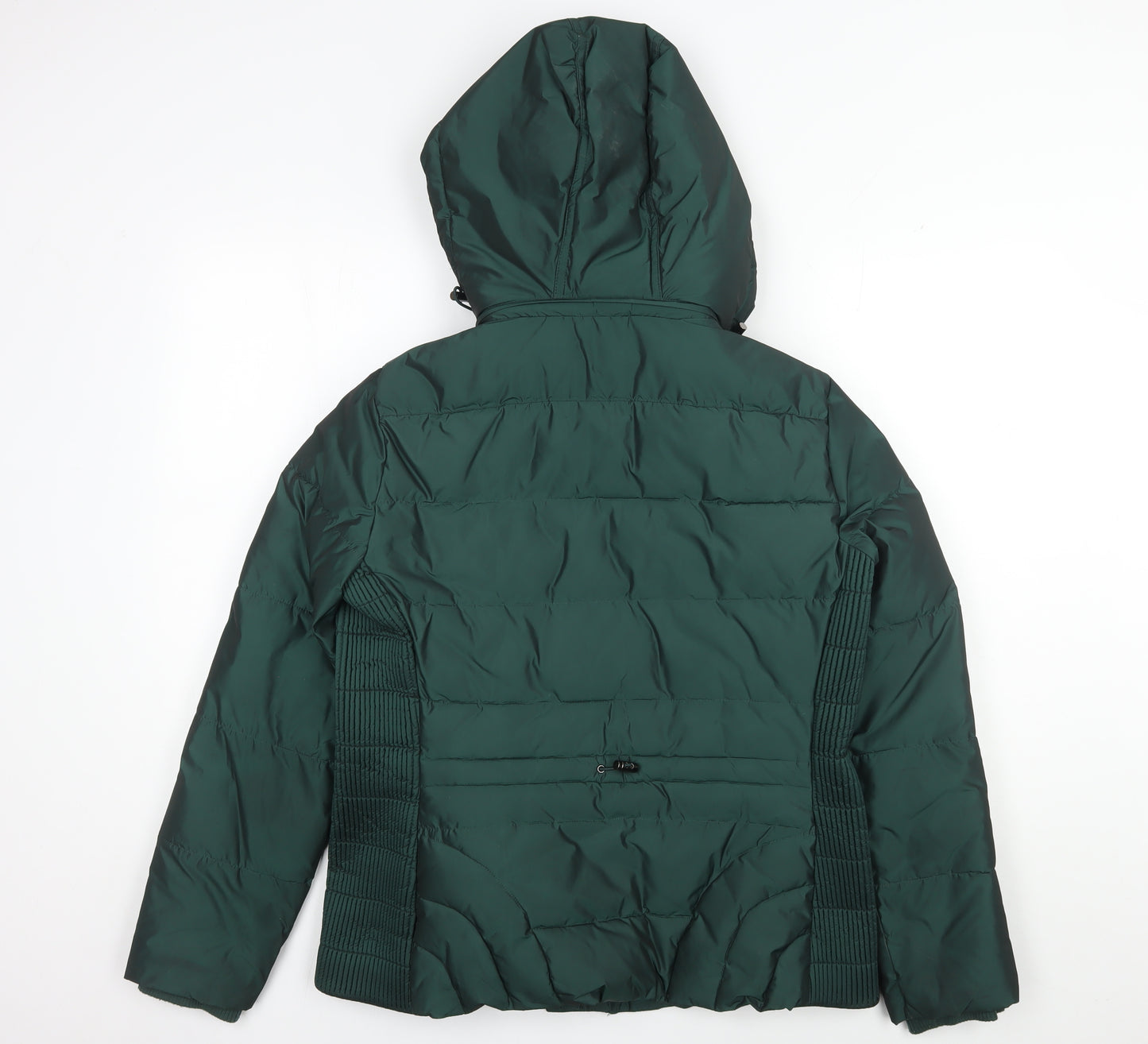 M&S Women's Green Hooded Puffer Jacket Medium