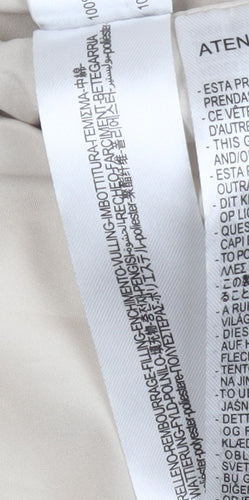 Zara Women's Beige Waistcoat Puffer Jacket, Size 12