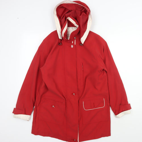 Berketex Women's Red Hooded Jacket Size 10