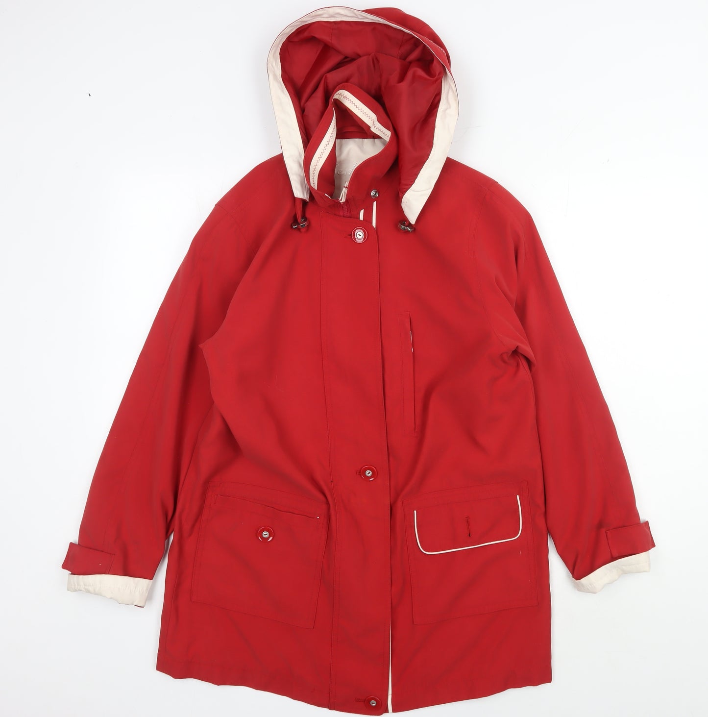 Berketex Women's Red Hooded Jacket Size 10