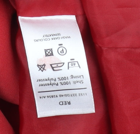 Berketex Women's Red Hooded Jacket Size 10