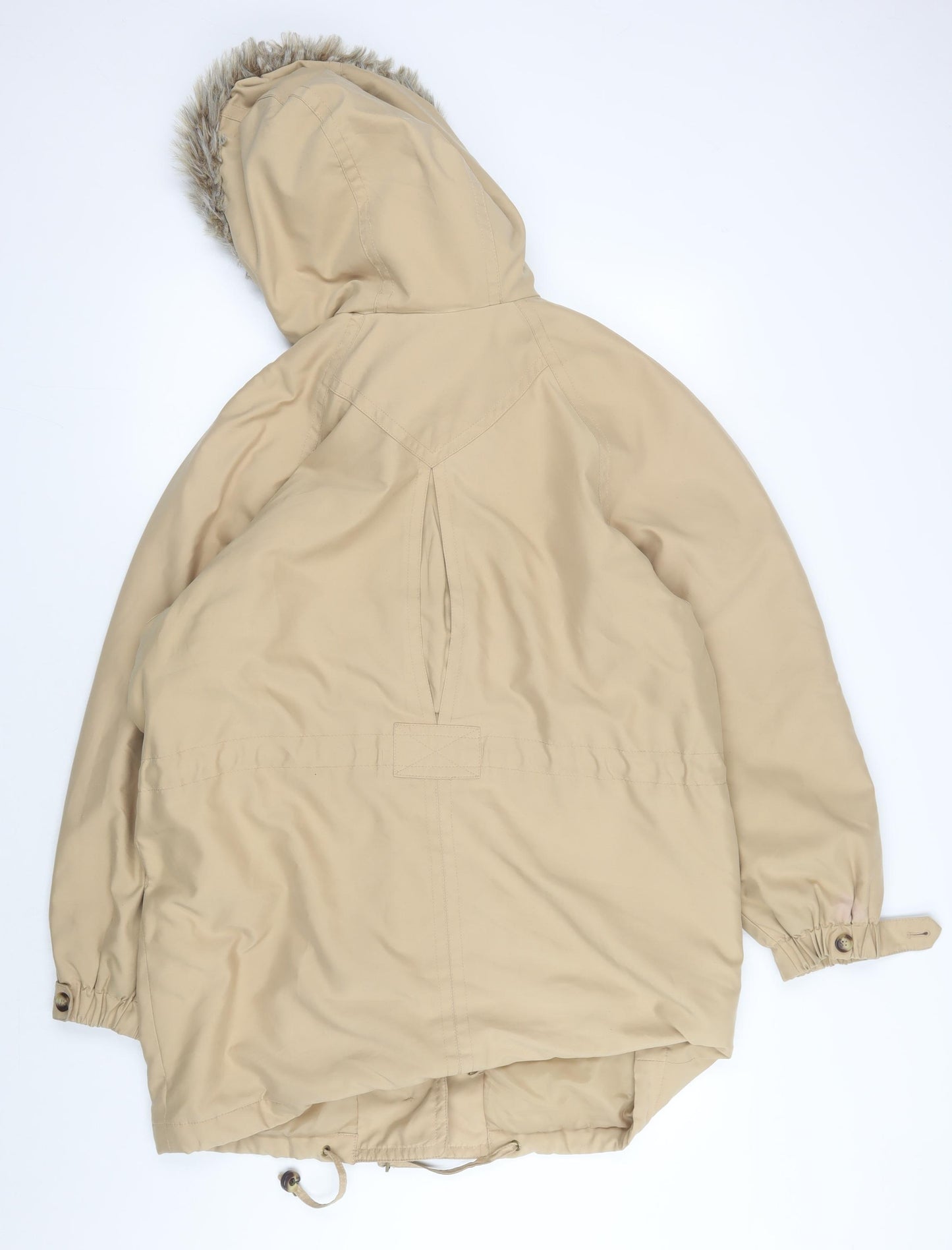 Marks and Spencer Women's Beige Parka Jacket Size 12
