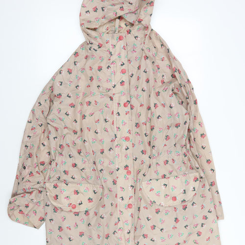 Marks and Spencer Women's Beige Floral Rain Coat M