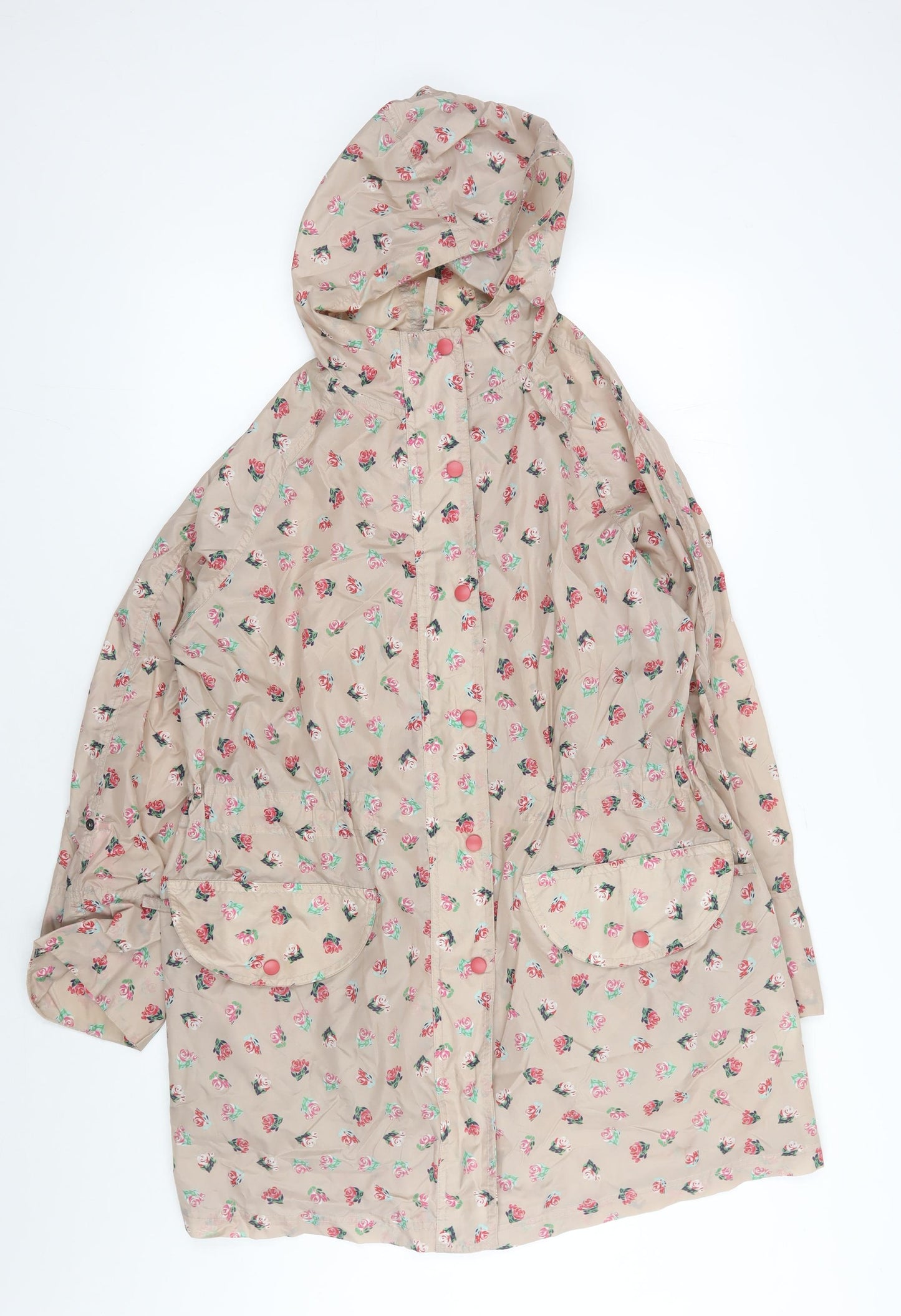 Marks and Spencer Women's Beige Floral Rain Coat M