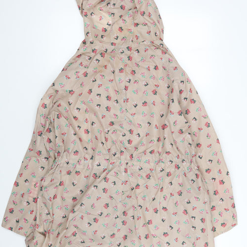 Marks and Spencer Women's Beige Floral Rain Coat M