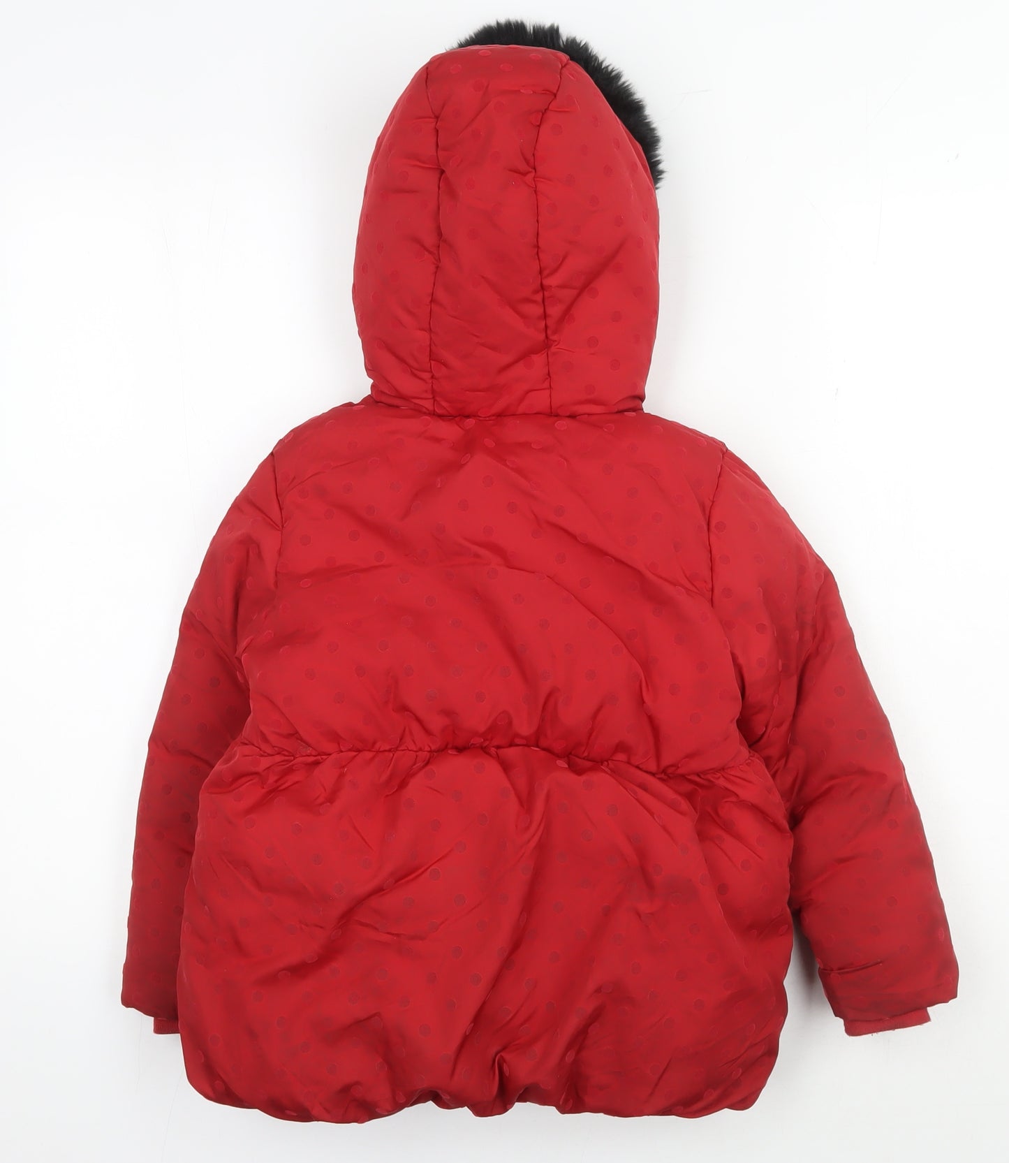 George Girls Red Minnie Mouse Puffer Jacket 5-6 Years